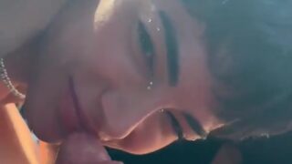 Marcela Lelly Hot Sextape Deepthroat Blowjob On Car